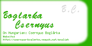 boglarka csernyus business card