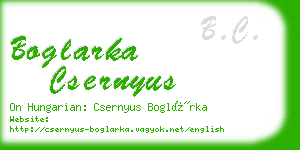 boglarka csernyus business card